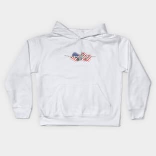 Air Force AC130 Gunship with American Flag Kids Hoodie